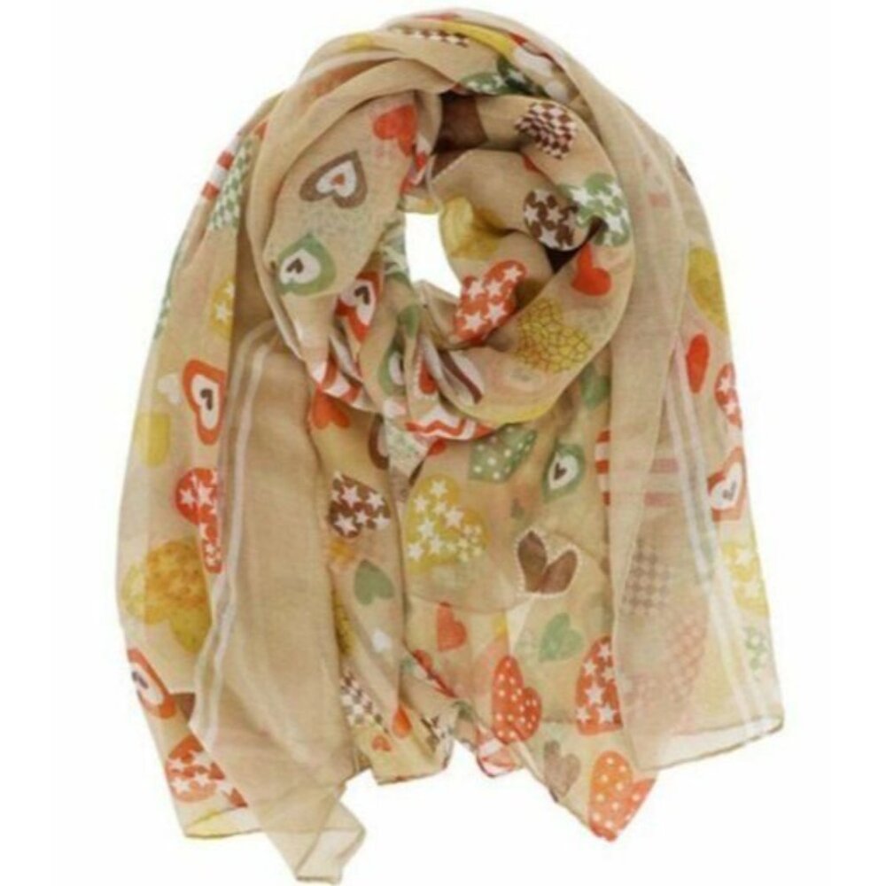 Huge Lightweight Colorful Whimsical Checkered Oblong Scarf 70" x 45" Wrap Sarong